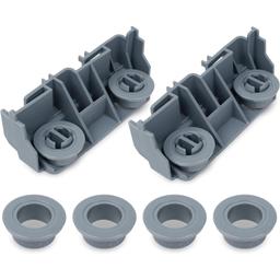 BlueStars WD28X27241 Dishwasher Rack Carrier & Roller Kit - Compatible with GE Dishwashers Lower Rack Wheels Assembly, L and R Side - Replaces WD12X10438 WD12X10439, WD12X10446 WD12X10447 - PACK OF 2 thumbnail 0