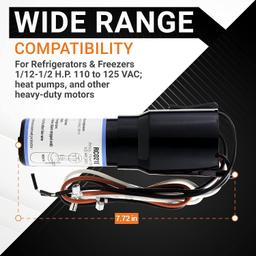 [Lifetime Warranty] RCO210 3 in 1 Hard Start Capacitor Replacement - RSC Series Solid State Relay Overload & Start Capacitor Combination - 1/3-1/2 H.P. 115VAC thumbnail 1