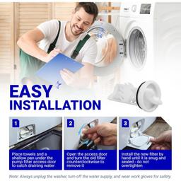 [Lifetime Warranty] WH11X34741 Washer Drain Pump Filter for GE - Replaces WH23X10029 WH23X10027 AP7205454 4977949 PS16874133 EAP16874133 thumbnail 6