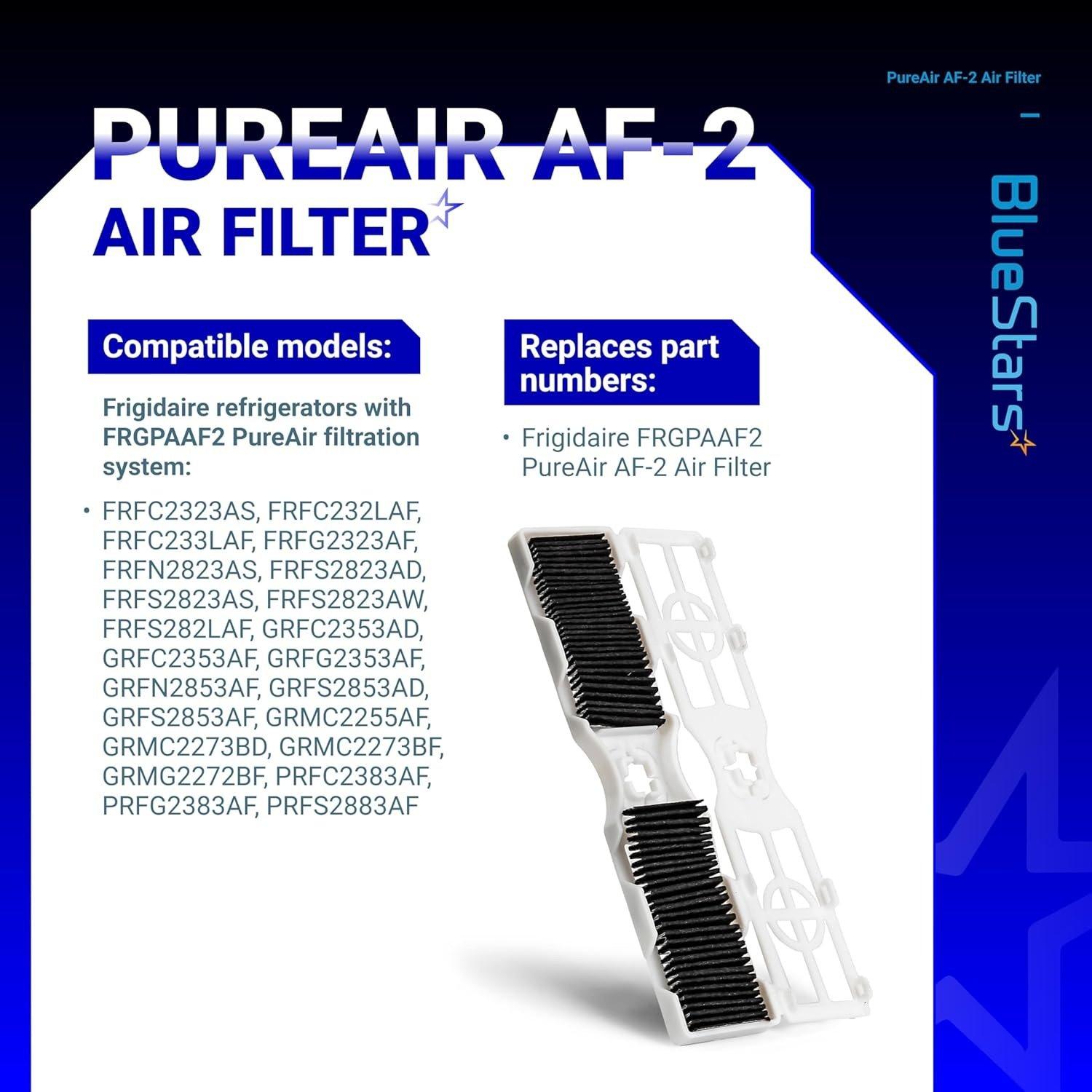 [Lifetime Warranty] FRGPAAF2 PureAir AF-2 Refrigerator Air Filter - Compatible with Frigidaire FRFC2323AS FRFC232LAF FRFC233LAF FRFG2323AF FRFN2823AS GRMG2272BF PRFS2883AF PRFC2383AF - Pack of 6 image 8