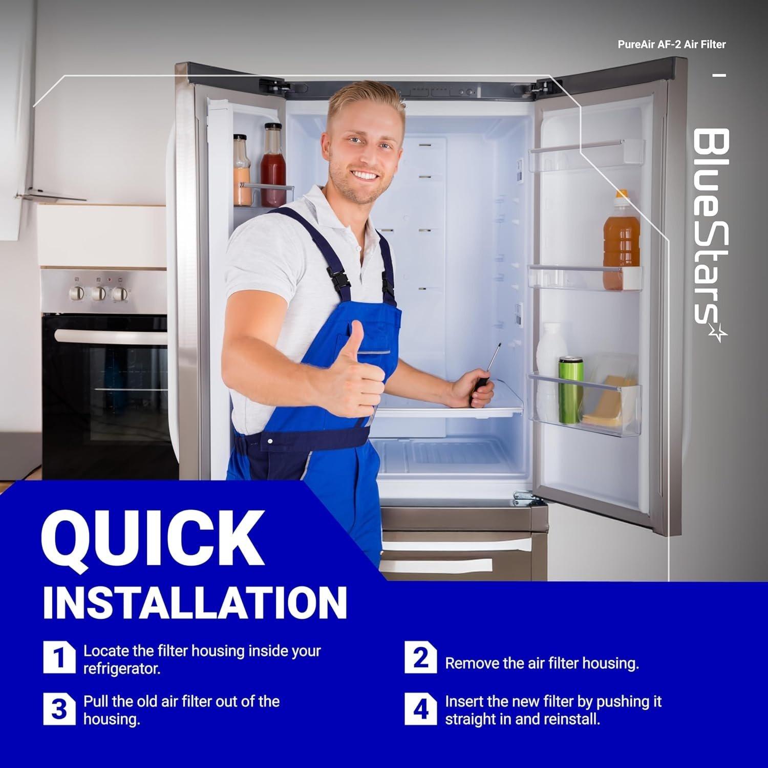 [Lifetime Warranty] FRGPAAF2 PureAir AF-2 Refrigerator Air Filter - Compatible with Frigidaire FRFC2323AS FRFC232LAF FRFC233LAF FRFG2323AF FRFN2823AS GRMG2272BF PRFS2883AF PRFC2383AF - Pack of 6 image 1