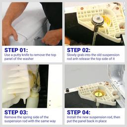 [Lifetime Warranty] AJK72909307 Washer Suspension Rods Kit - Pack of 4 thumbnail 1