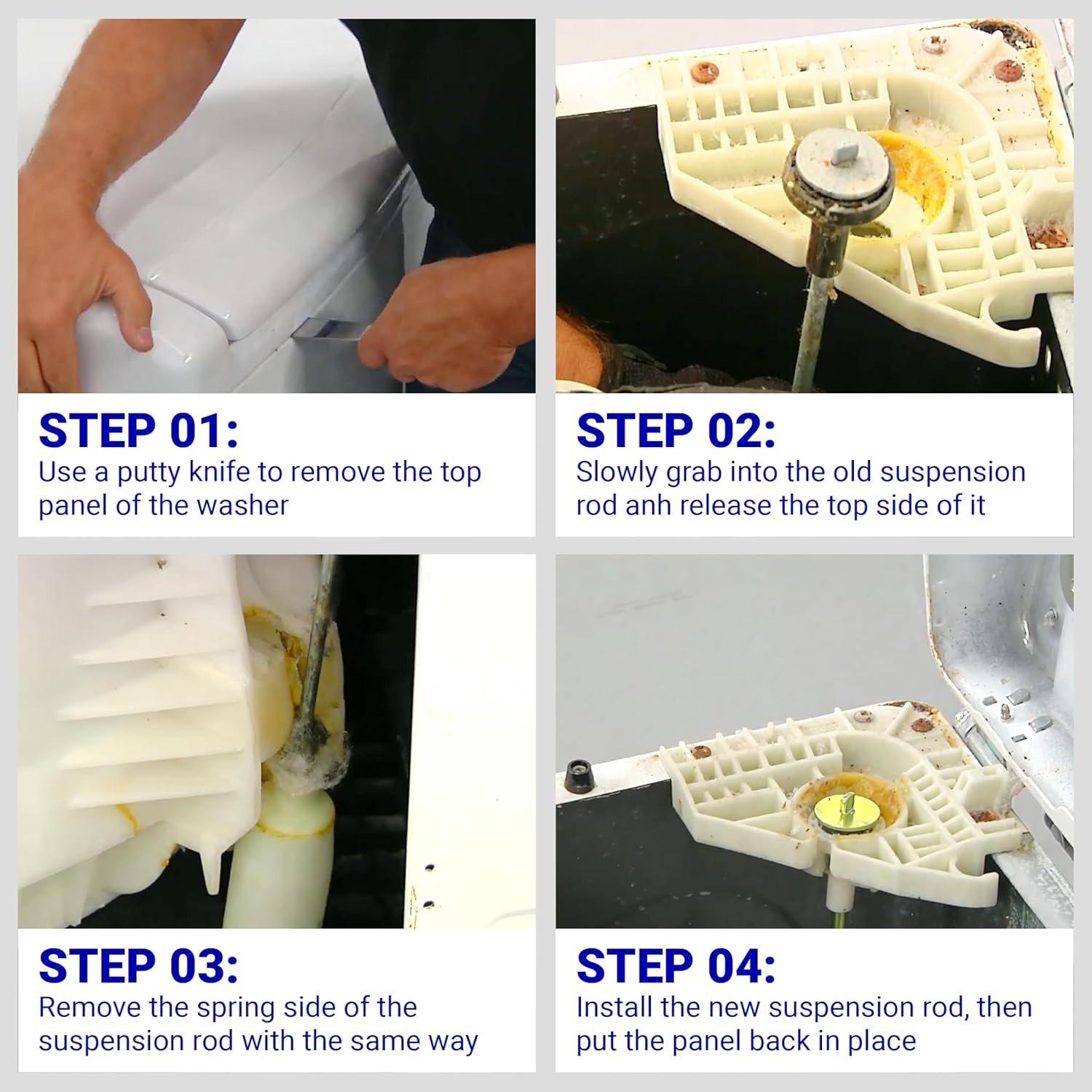 [Lifetime Warranty] AJK72909307 Washer Suspension Rods Kit - Pack of 4 image 1