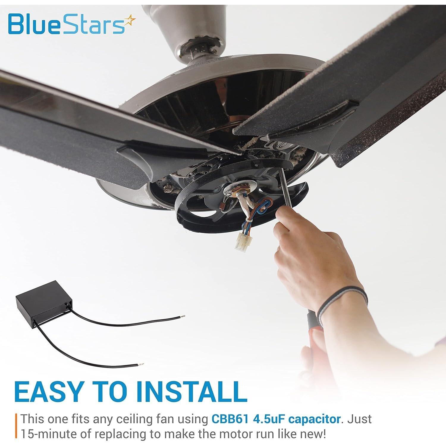 [Lifetime Warranty] CBB61 4.5µF/4.5uF 450V 2-Wire Ceiling Fan Capacitor - Pack of 2 image 2