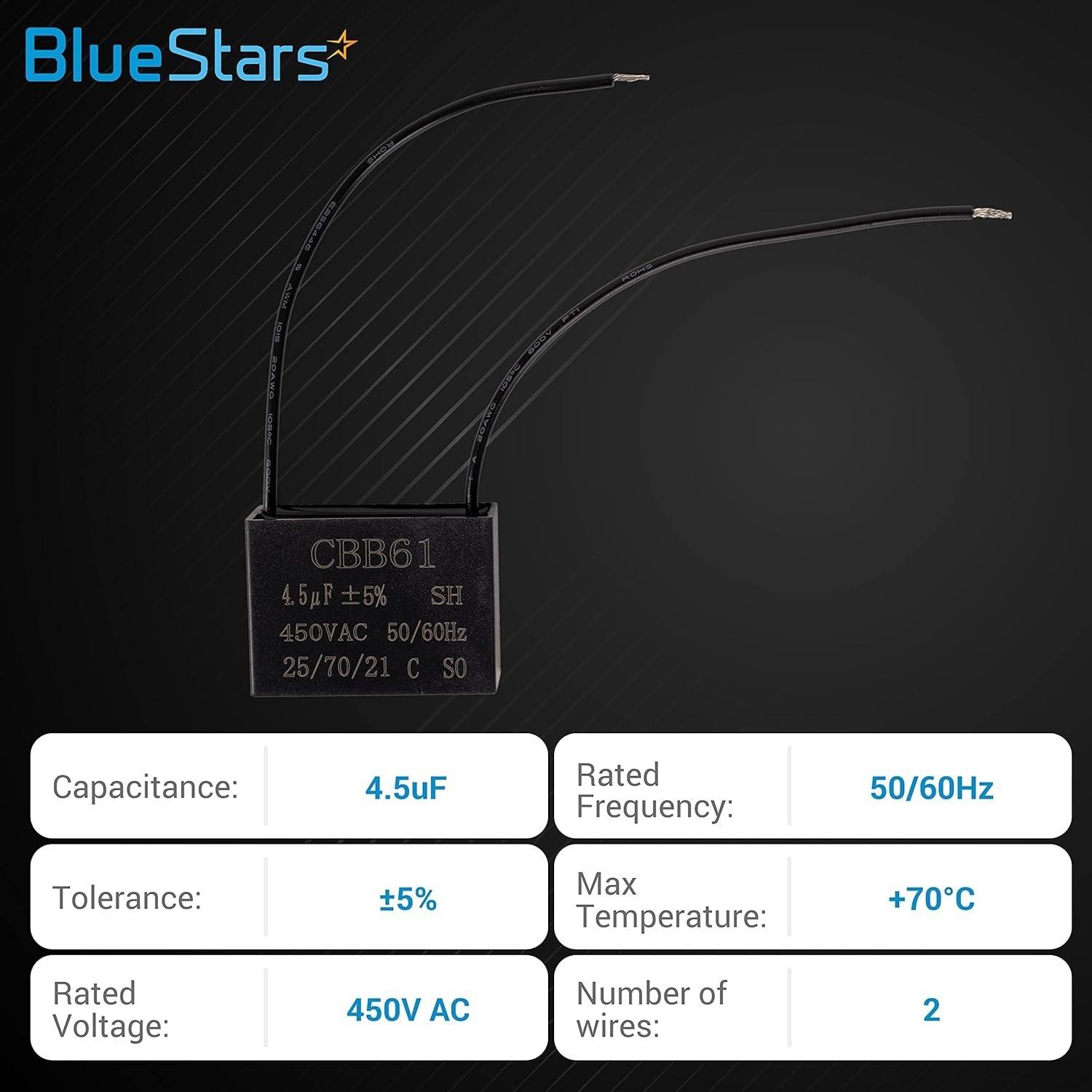 [Lifetime Warranty] CBB61 4.5µF/4.5uF 450V 2-Wire Ceiling Fan Capacitor - Pack of 2 image 4