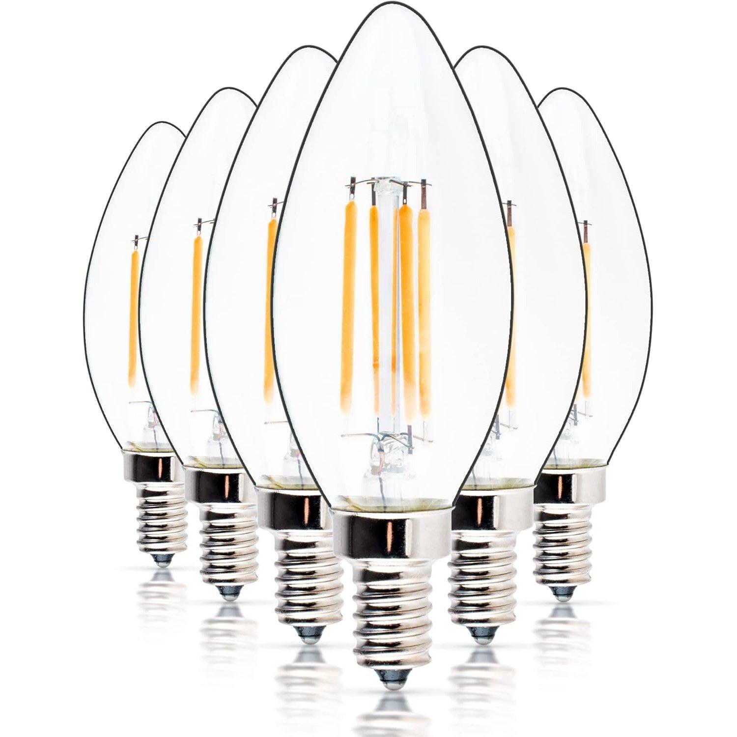 B10 E12 Light Bulbs 3.5W 120V LED - Pack of 6 image 0