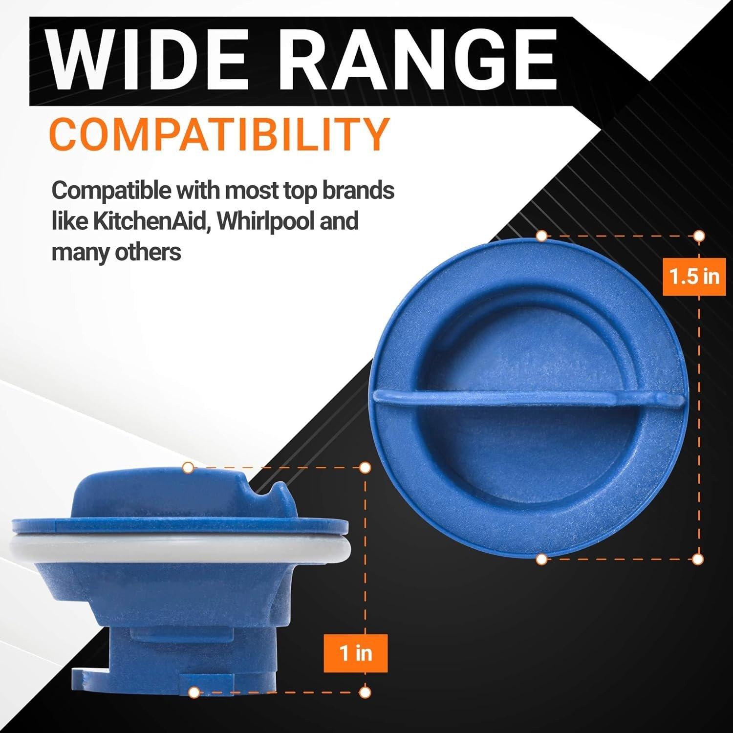 [Lifetime Warranty] WPW10077881 Dishwasher Rinse Aid Cap - Compatible with Whirlpool KitchenAid Dishwashers - Replaces W10077881 PS11748135 AP6014865 - Pack of 2 image 5