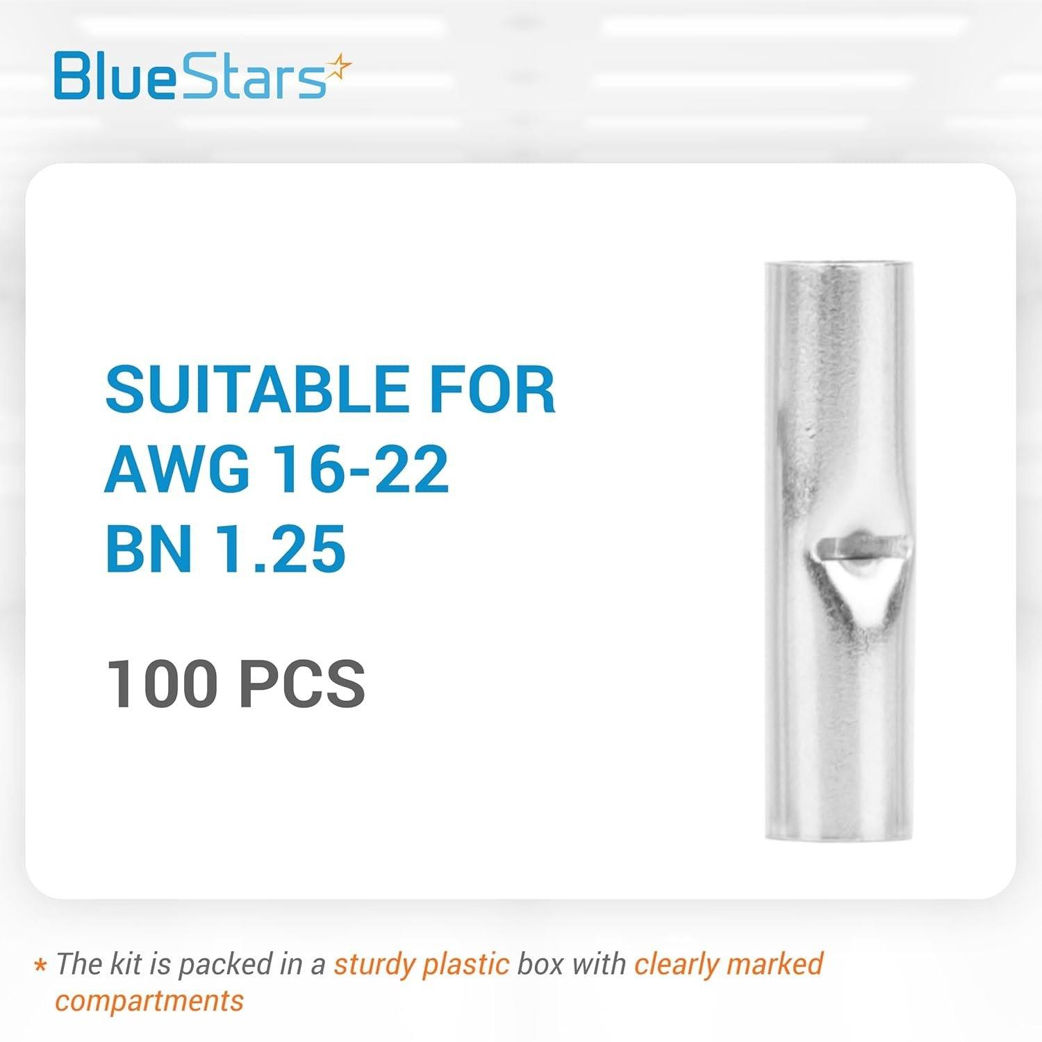 [Lifetime Warranty] 100 PCS Non-Insulated Butt Connectors, Butt Splice Connectors image 2