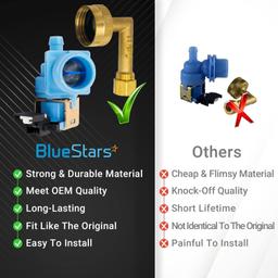 [Lifetime Warranty] W10648041 Dishwasher Water Inlet Valve with Elbow Fitting - Compatible with Whirlpool Kenmore KitchenAid Dishwashers - Replaces W10195048 AP5802887 W10219505 PS8760080 thumbnail 1