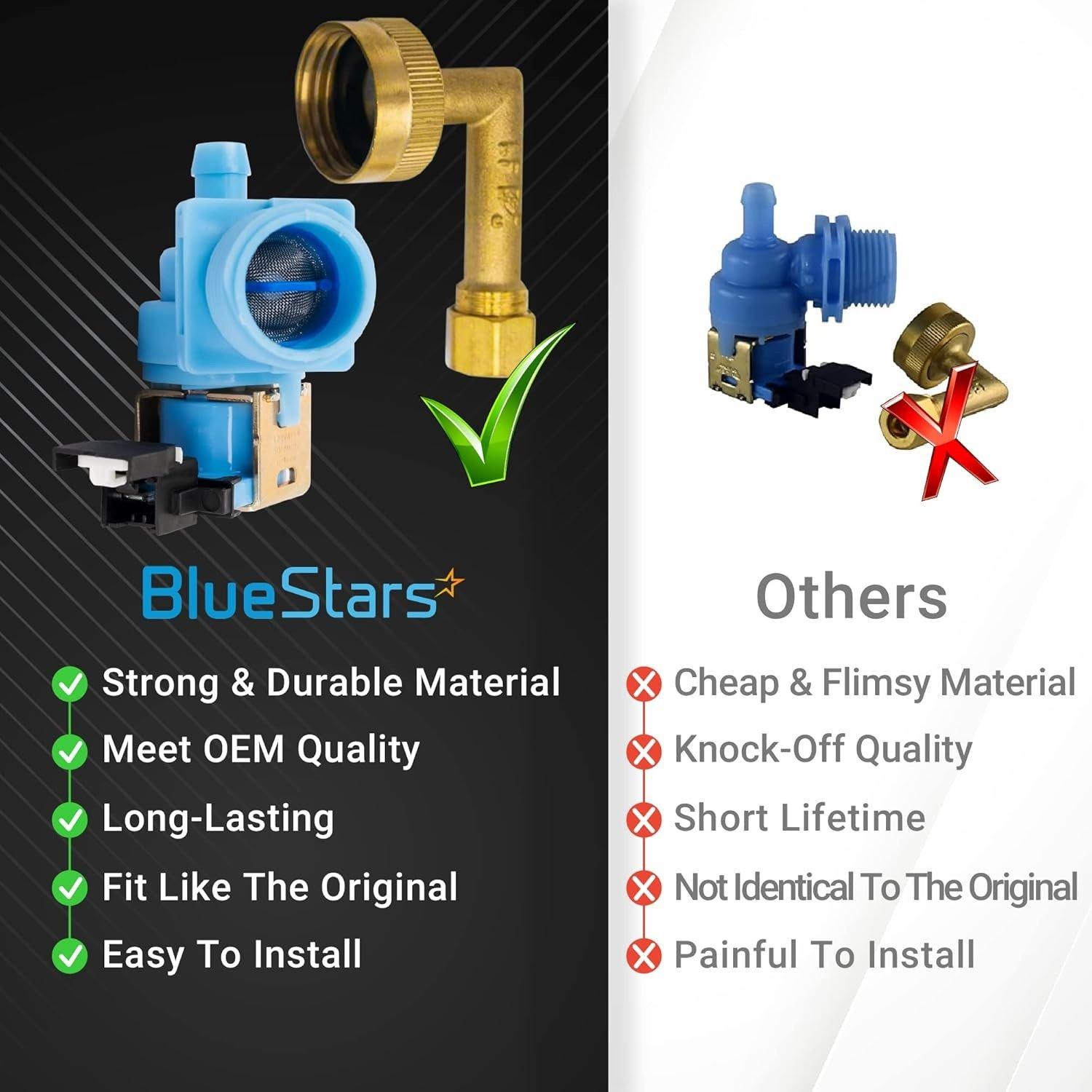 [Lifetime Warranty] W10648041 Dishwasher Water Inlet Valve with Elbow Fitting - Compatible with Whirlpool Kenmore KitchenAid Dishwashers - Replaces W10195048 AP5802887 W10219505 PS8760080 image 1