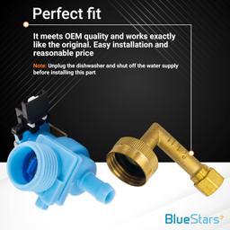 [Lifetime Warranty] W10648041 Dishwasher Water Inlet Valve with Elbow Fitting - Compatible with Whirlpool Kenmore KitchenAid Dishwashers - Replaces W10195048 AP5802887 W10219505 PS8760080 thumbnail 6