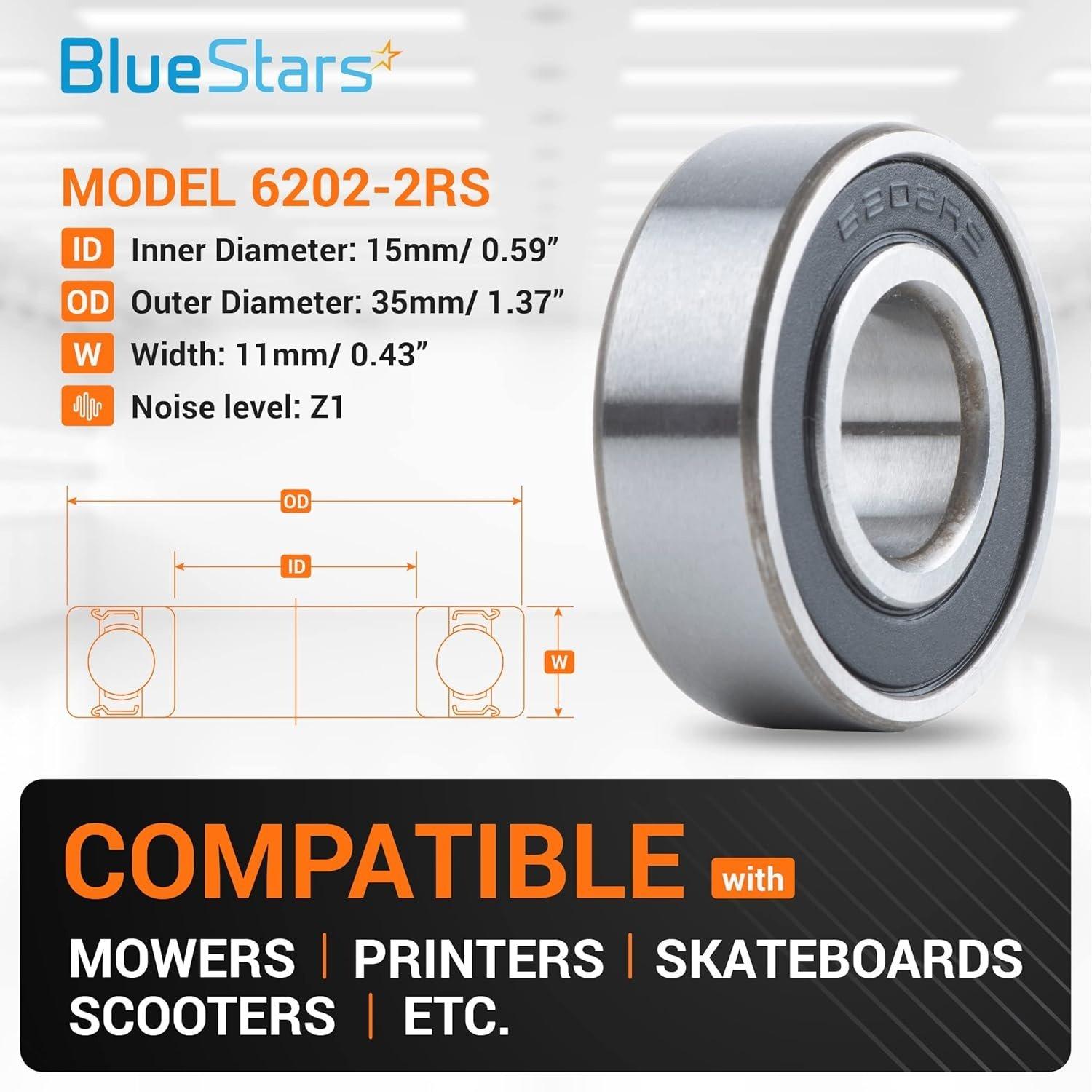 6202-2RS Double Rubber Seal Bearings 15x35x11mm image 6