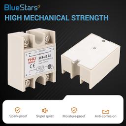[Lifetime Warranty] Solid State Relay SSR-40DA DC to AC Input 3-32VDC Output 24-380VAC 40A Single Phase Semi-Conductor Relay Module - Pack of 3 - Control 3-32V DC Load 24-380V AC thumbnail 3