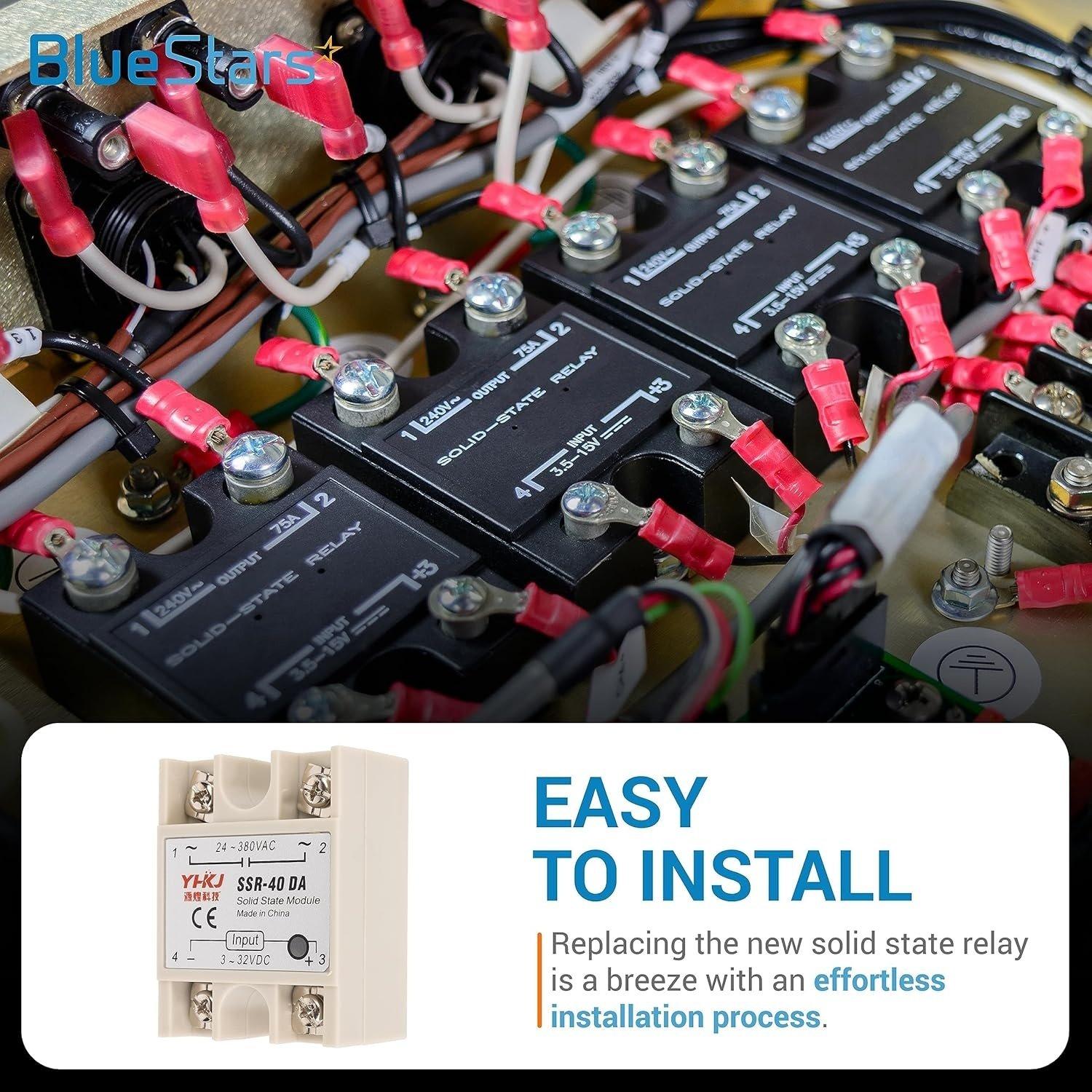 [Lifetime Warranty] Solid State Relay SSR-40DA DC to AC Input 3-32VDC Output 24-380VAC 40A Single Phase Semi-Conductor Relay Module - Pack of 3 - Control 3-32V DC Load 24-380V AC image 2