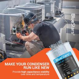 [Lifetime Warranty] 40+5 uF MFD 370/440 VAC Round Dual Run Capacitor Dual Run Circular Start Capacitor - Compatible with Air Conditioner, Heat Pump thumbnail 4