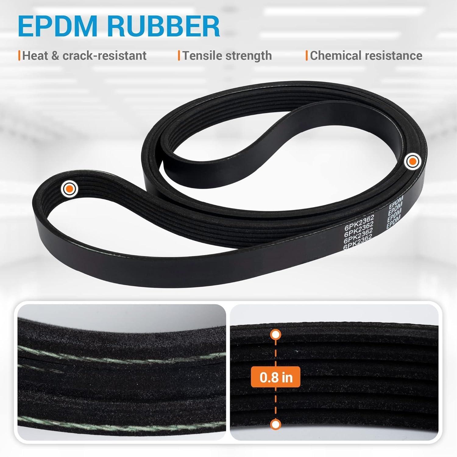 1060930 Serpentine Belt 6 Ribs Drive Belt Multi V-Belt 93” image 2