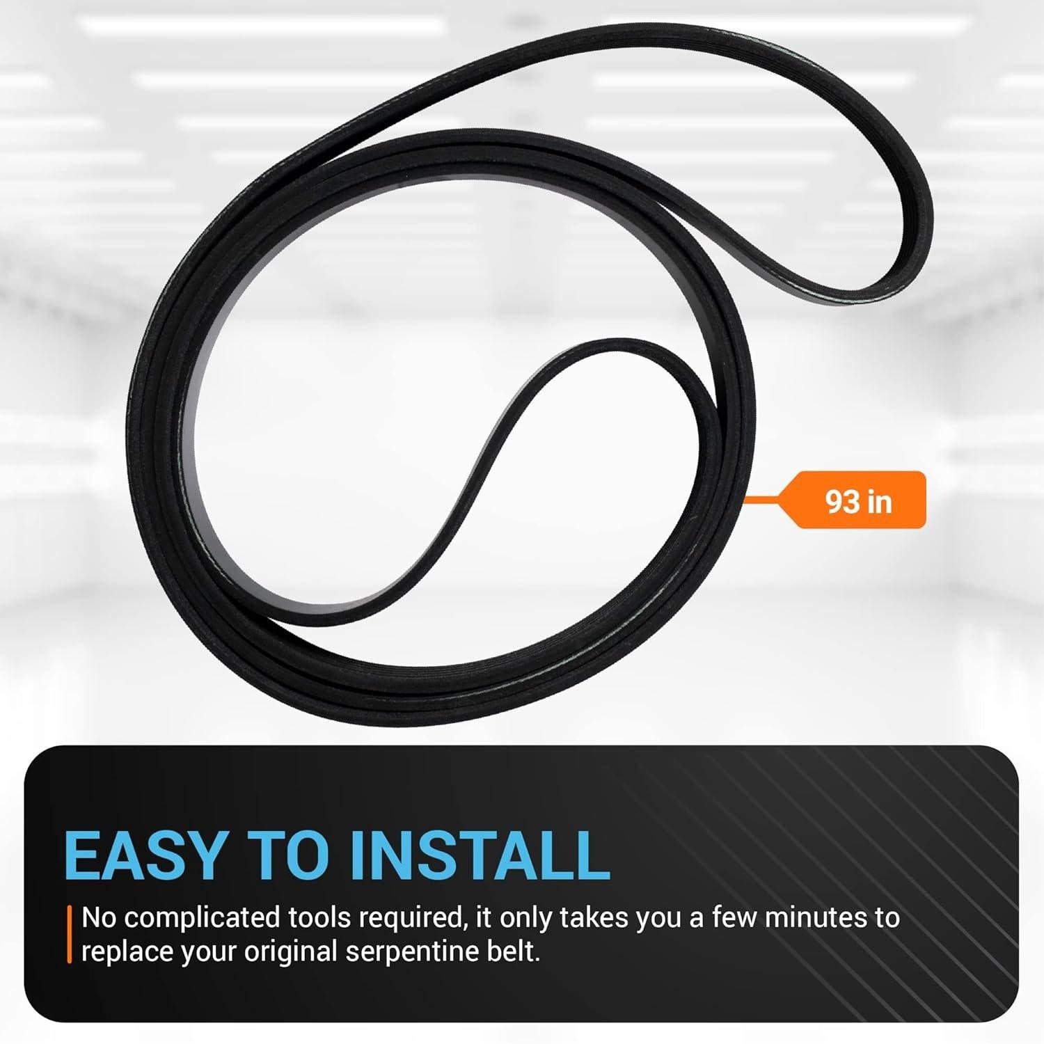 1060930 Serpentine Belt 6 Ribs Drive Belt Multi V-Belt 93” image 4