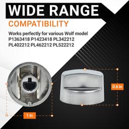 [Lifetime Warranty] 811195 Ventilation Wolf Hood Knob Replacement - Compatible with Sub-Zero Wolf - Replaces 805328 KIP5D44 5D44 B002MFNQ34 - Pack of 4 thumbnail 1