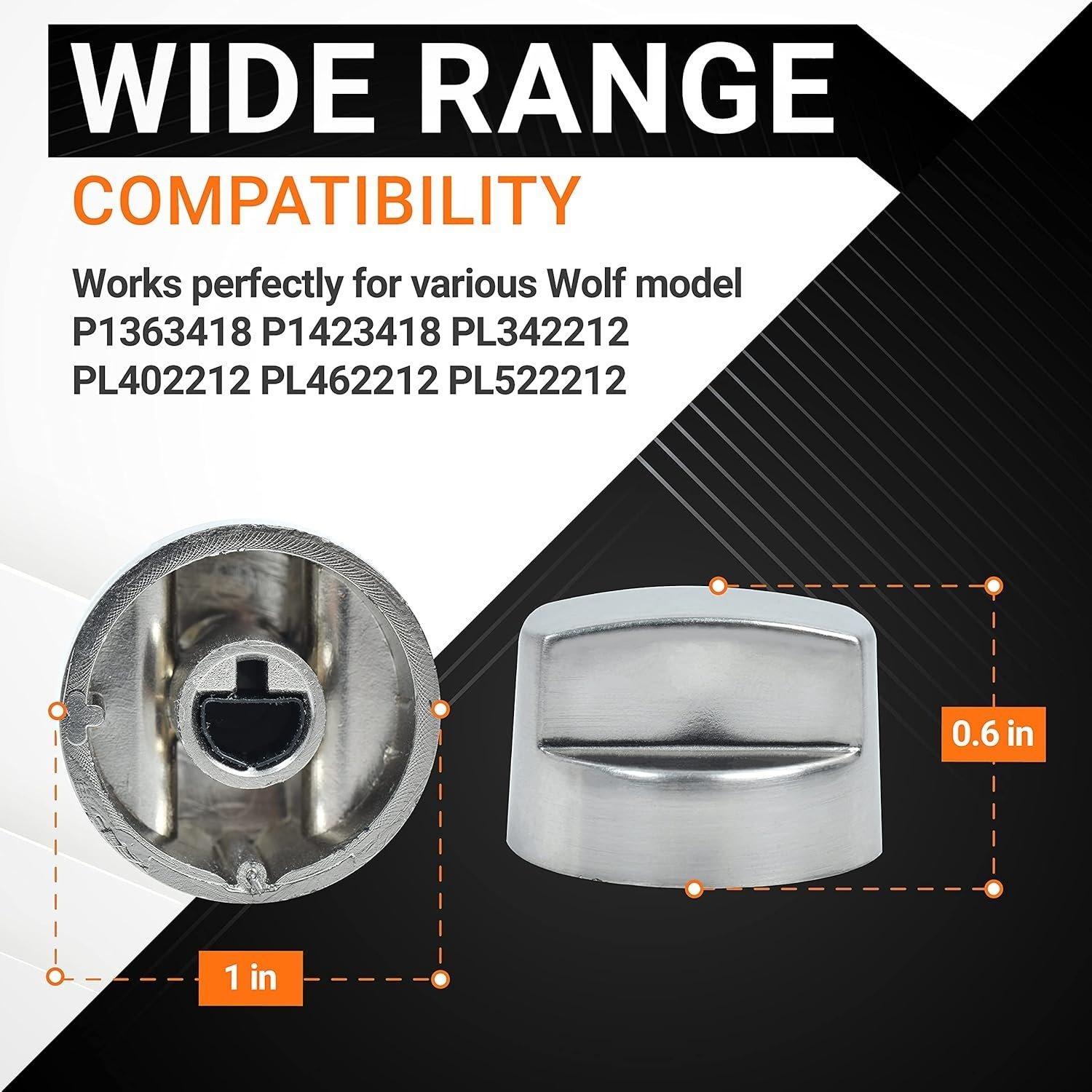 [Lifetime Warranty] 811195 Ventilation Wolf Hood Knob Replacement - Compatible with Sub-Zero Wolf - Replaces 805328 KIP5D44 5D44 B002MFNQ34 - Pack of 4 image 1