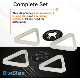 [Lifetime Warranty] 349241T Dryer Rear Drum Support Roller Kit - Compatible with Kenmore Whirlpool Estate Roper - Replaces PS347627 AP3098345 337089 3389901 3397588 WED4815EW1 NED4655EW1 WED4800XQ1 thumbnail 4