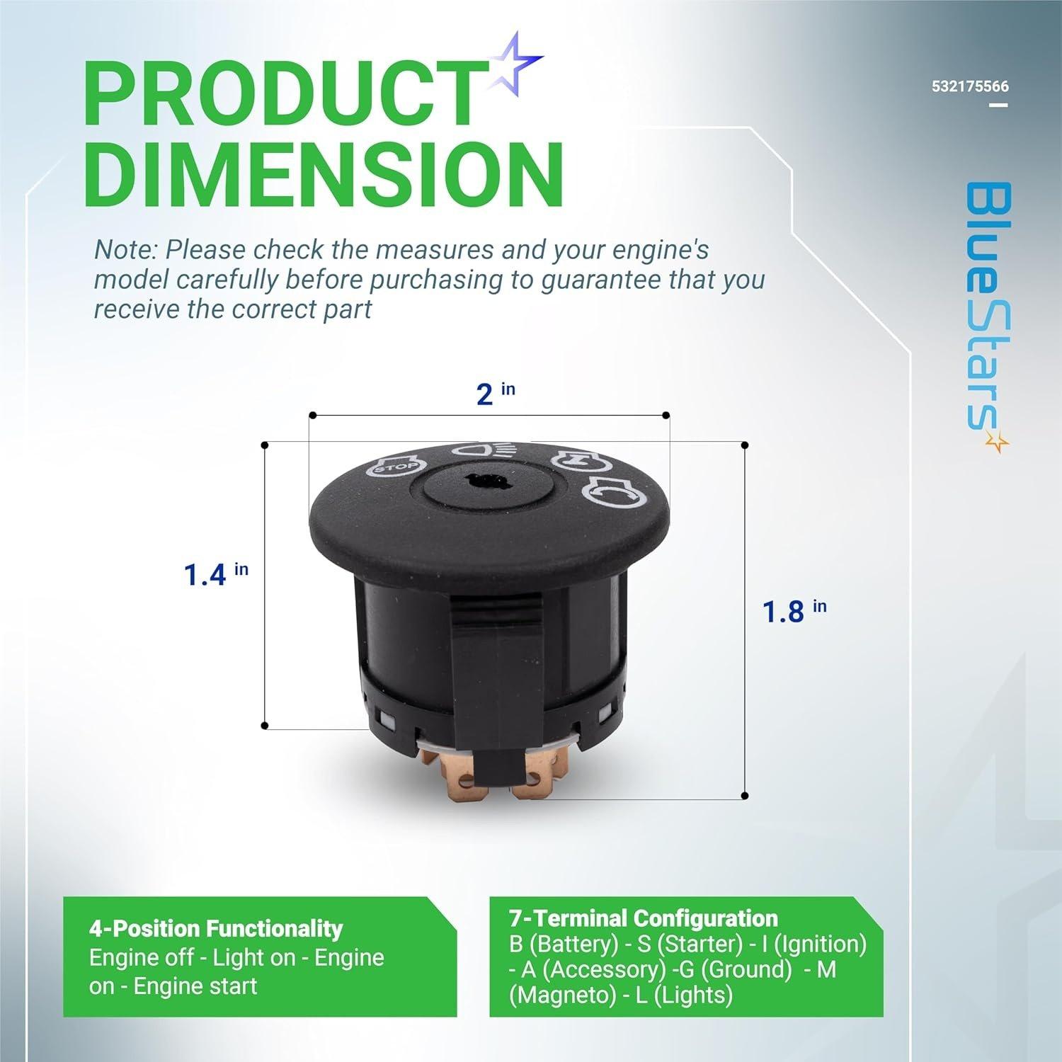 [Lifetime Warranty] 532175566 GY20074 Ignition Switch with Key image 3