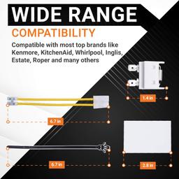 [Lifetime Warranty] 8193762 Dishwasher Fuse Kit - Fit Kenmore Whirlpool KitchenAid Dishwashers - Replaces 8269213 AP3178588 PS774514 ER8193762 959376 - with Protective Shield & Zip Ties thumbnail 5