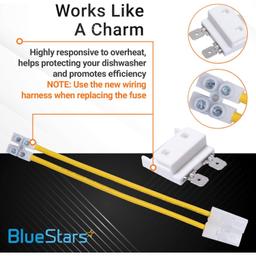 [Lifetime Warranty] 8193762 Dishwasher Fuse Kit - Fit Kenmore Whirlpool KitchenAid Dishwashers - Replaces 8269213 AP3178588 PS774514 ER8193762 959376 - with Protective Shield & Zip Ties thumbnail 1