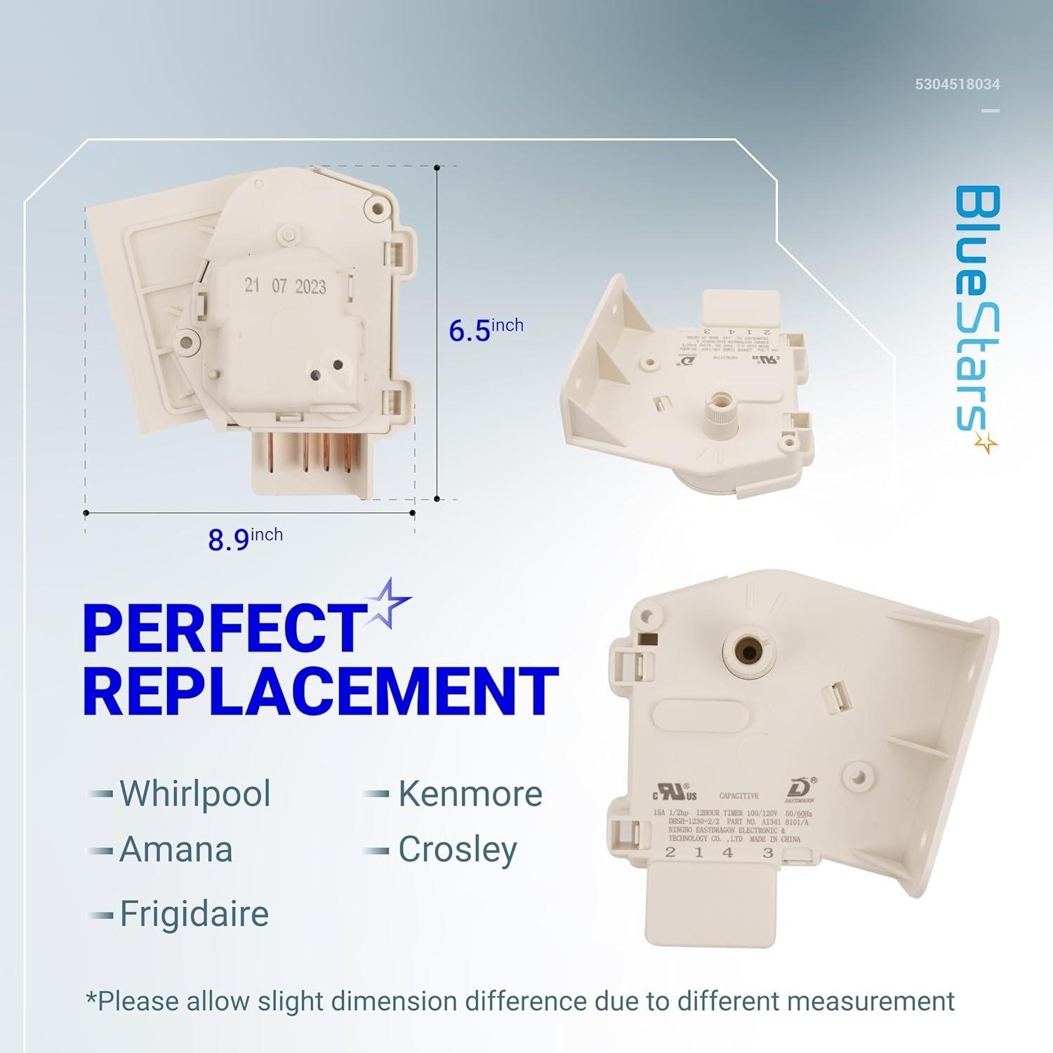 [Lifetime Warranty] 5304518034 Refrigerator Defrost Timer - Compatible with Frigidaire Kenmore Whirlpool Crosley Refrigerators/Freezers - Replaces 297318010 216744500 216744400 216517400 AP6799886 image 5