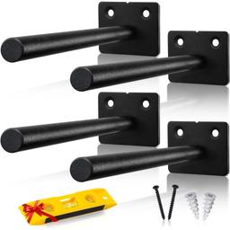 4 PCS 6” Rustproof Floating Shelf Bracket thumbnail 0