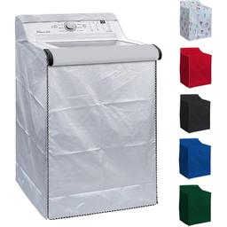 [Lifetime Warranty] Washing Machine Cover For Top-load - Premium Outdoor Protection For Most Washer Dryer Cover - W29"x D28"x H43" (Silver) thumbnail 0