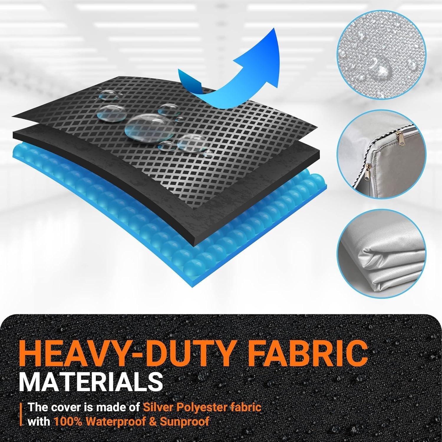 [Lifetime Warranty] Washing Machine Cover For Top-load - Premium Outdoor Protection For Most Washer Dryer Cover - W29"x D28"x H43" (Silver) image 5