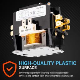 [Lifetime Warranty] C130A 1 Pole Contactor 30 Amp 24VAC Coil thumbnail 4