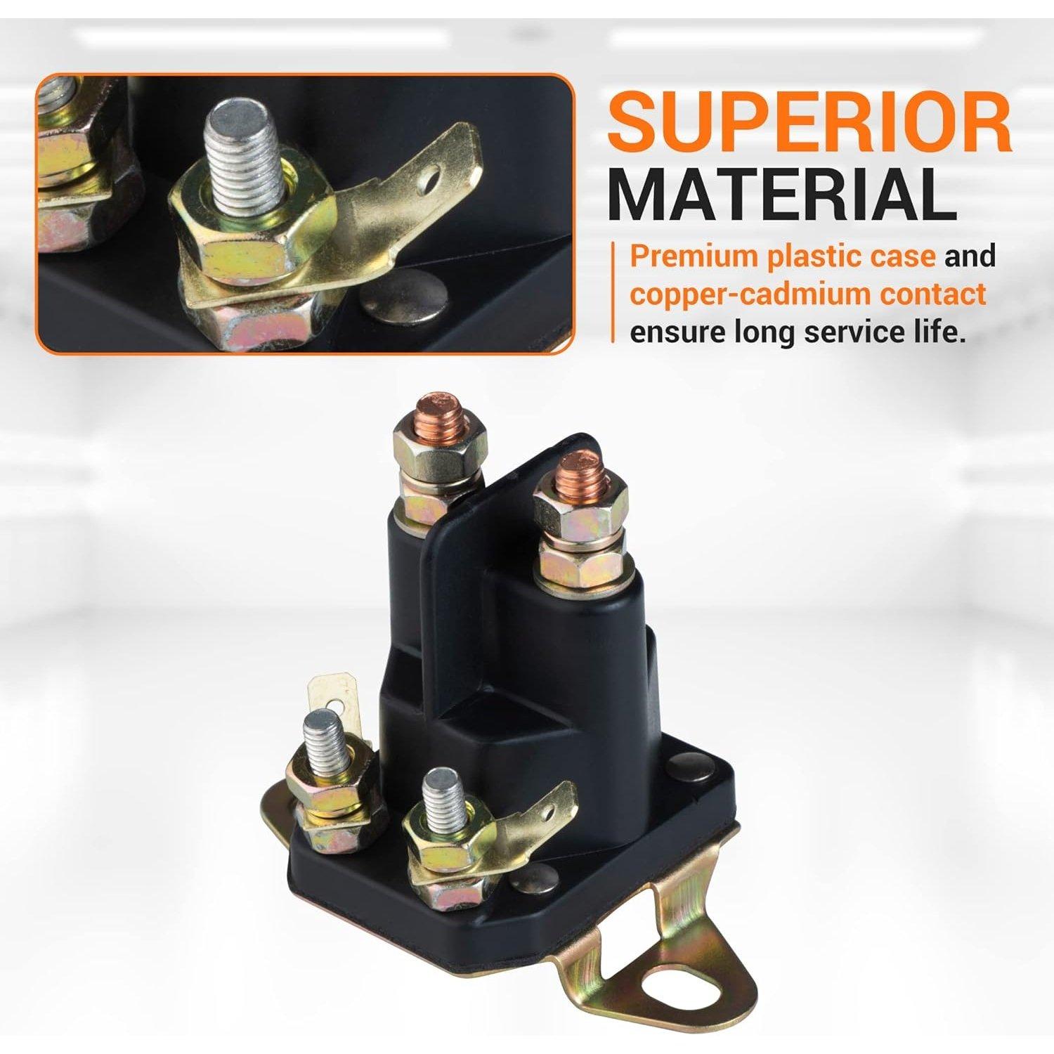 12V 4-Terminal 117-1197 Starter Solenoid with 2 Hole Bracket image 6
