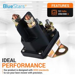 12V 4-Terminal 117-1197 Starter Solenoid with 2 Hole Bracket thumbnail 1