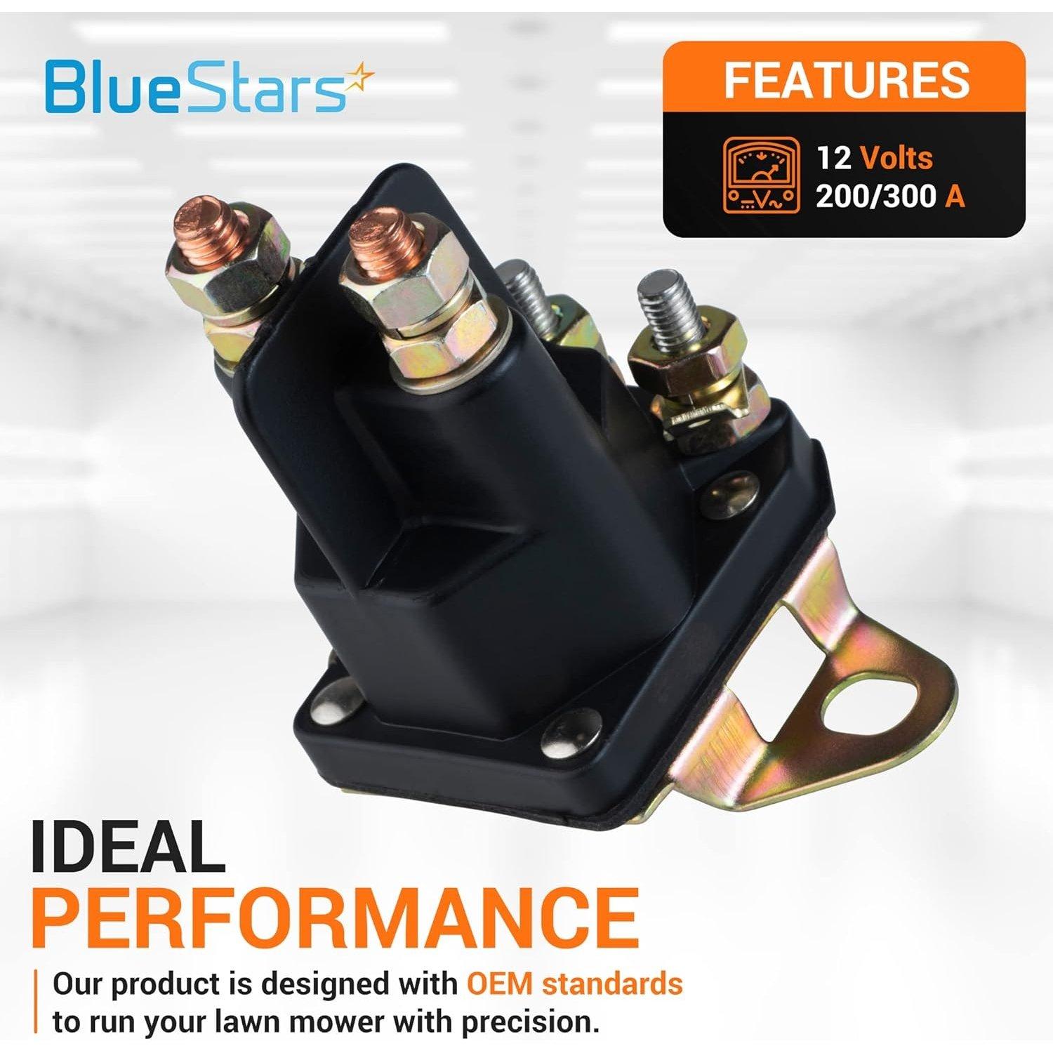 12V 4-Terminal 117-1197 Starter Solenoid with 2 Hole Bracket image 1