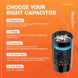[Lifetime Warranty] 108-130 uF MFD 110-125 VAC ±20% 50/60 Hz CD60 Round Start Capacitor - Fits Pool Pump, Well Pump - Pack of 2 thumbnail 3