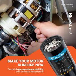 [Lifetime Warranty] 108-130 uF MFD 110-125 VAC ±20% 50/60 Hz CD60 Round Start Capacitor - Fits Pool Pump, Well Pump - Pack of 2 thumbnail 7