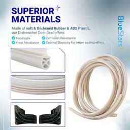 [Lifetime Warranty] WD08X10057 Dishwasher Door Gasket Seal with WD8X227 & WD8X228 Tub Corner Baffle - Compatible with GE Kenmore Hotpoint - Replaces PS958908 GHD1106F00WW GHD3515F00AA GHD3525F00BB thumbnail 4