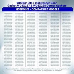 [Lifetime Warranty] WD08X10057 Dishwasher Door Gasket Seal with WD8X227 & WD8X228 Tub Corner Baffle - Compatible with GE Kenmore Hotpoint - Replaces PS958908 GHD1106F00WW GHD3515F00AA GHD3525F00BB thumbnail 7