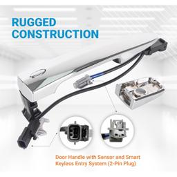 806469N00A Front Left Driver Exterior Door Handle Chrome thumbnail 2