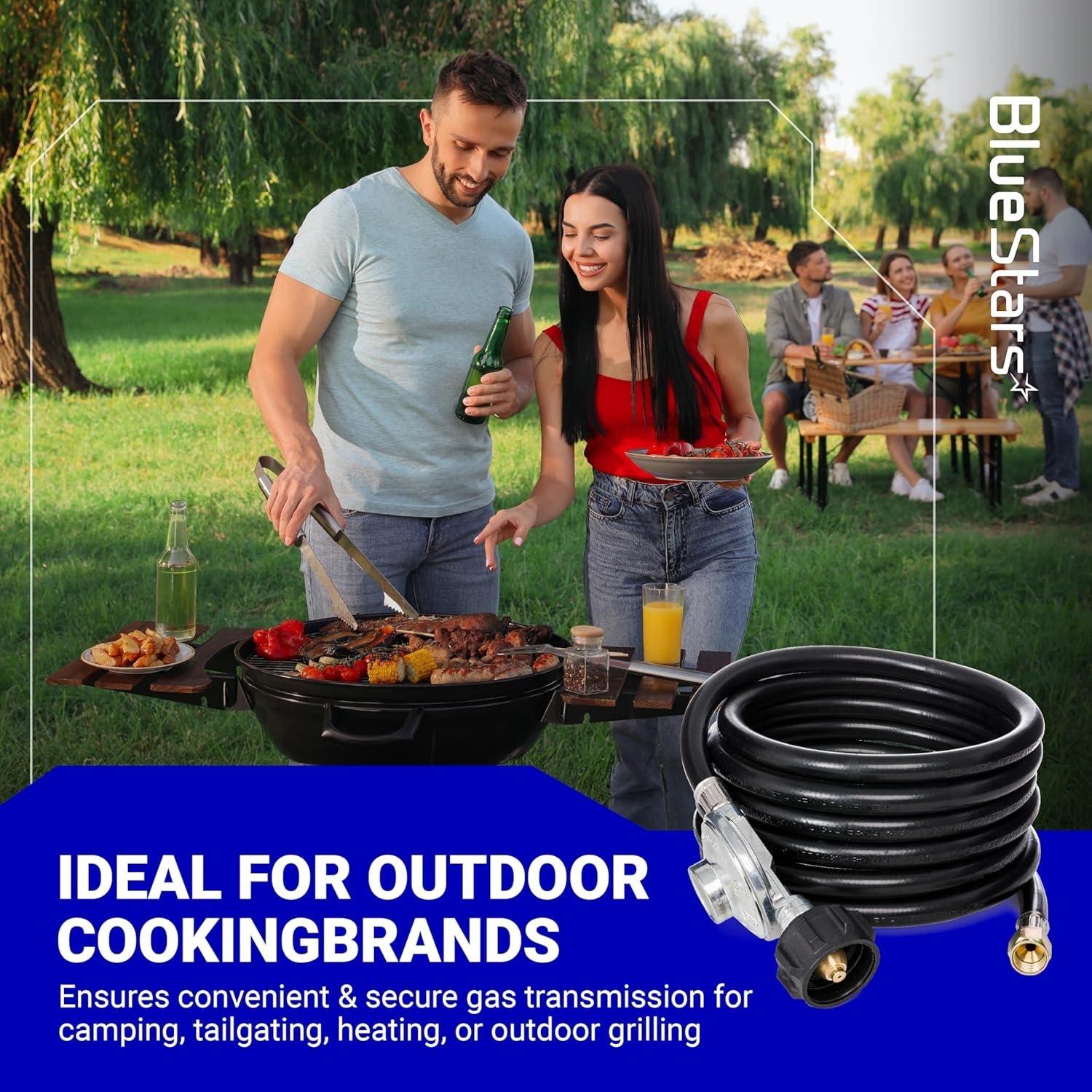 [Lifetime Warranty] 12 Feet Universal QCC1 Low Pressure Propane Regulator with 12 FT Hose, 3/8" Female Flare Nut image 7