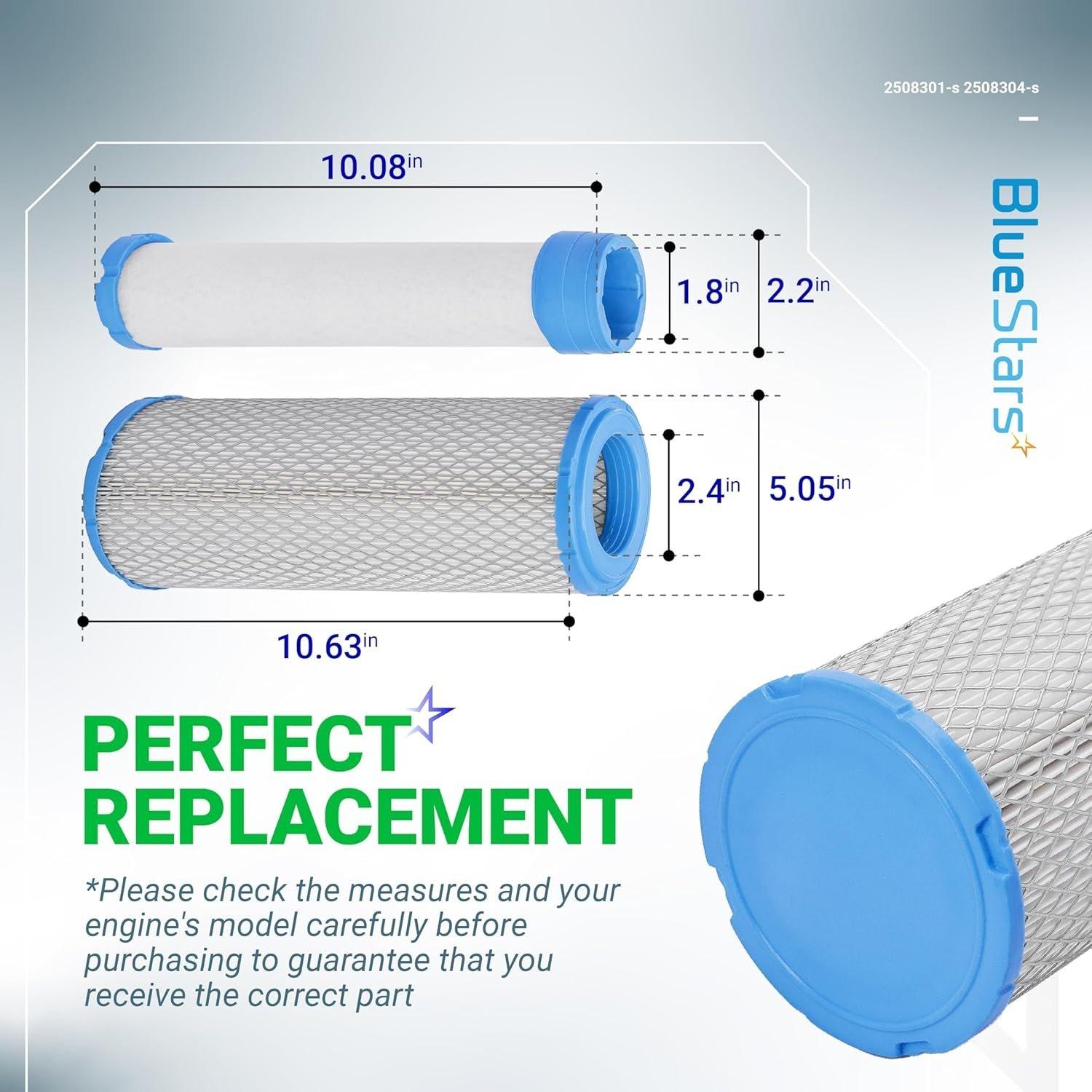 [Lifetime Warranty] 11013-7044 & 11013-7045 Inner & Outer Air Filter image 4