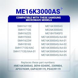 [Lifetime Warranty] ME16K3000AS DE94-02409C Microwave Door Handle - Fit for Samsung Microwave Ovens - Replaces 2309804 AP5578389 PS4239119 thumbnail 1