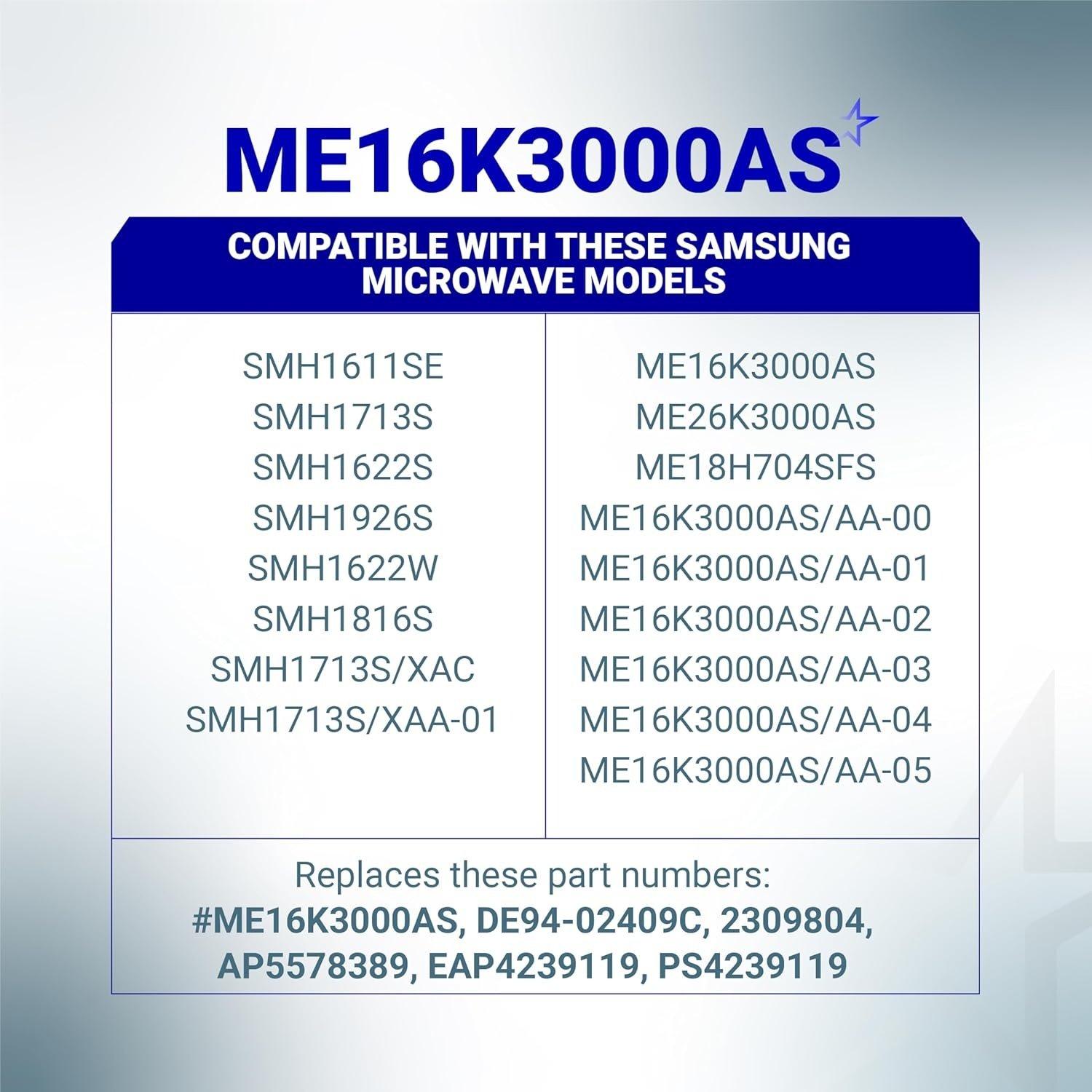 [Lifetime Warranty] ME16K3000AS DE94-02409C Microwave Door Handle - Fit for Samsung Microwave Ovens - Replaces 2309804 AP5578389 PS4239119 image 1
