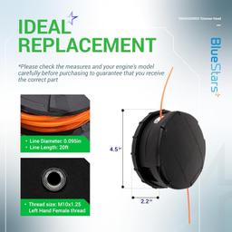 [Lifetime Warranty] 99944200903 Speed-Feed 450 Trimmer Head - Compatible with Echo SRM-266 SRM-266S SRM-266T SRM-266U SRM-280 SRM-280S SRM-280T - Replaces X047000940 - Pack of 2 thumbnail 4