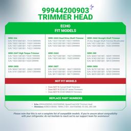 [Lifetime Warranty] 99944200903 Speed-Feed 450 Trimmer Head - Compatible with Echo SRM-266 SRM-266S SRM-266T SRM-266U SRM-280 SRM-280S SRM-280T - Replaces X047000940 - Pack of 2 thumbnail 5