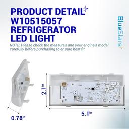 [Lifetime Warranty] W10515057 WPW10515057 Refrigerator LED Light - Compatible with Whirlpool Kenmore Maytag KitchenAid Freezer - Replaces W10398007 3021141 AP6022533 PS11755866 EAP11755866 W10515057 thumbnail 6