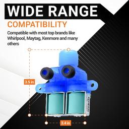 [Lifetime Warranty] W11168740 W10240949 Washer Cold Water Inlet Valve - Compatible with Whirlpool Kenmore Maytag Clothes Washer MVWX655DW1 WTW5700XW3 thumbnail 5