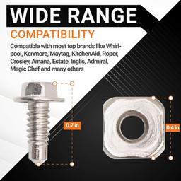 [Lifetime Warranty] 279393 Dryer Terminal Block Screw Kit Replacement - Compatible with Whirlpool Kenmore Maytag Dryers - Replaces 279393D 279393VP AP3020386 3184 PS334188 - Pack of 6 thumbnail 1