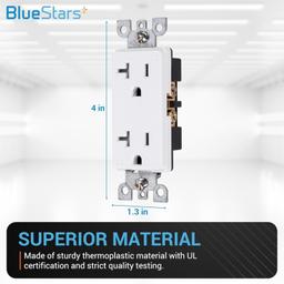 [Lifetime Warranty] Electrical Wall Charger Outlet 20A/125VAC - Pack of 5 thumbnail 5